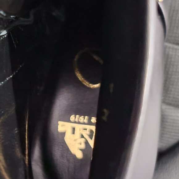 SALE! ✅ DELMAN Black Calfskin Leather Ankle Boot Gold Strap Buckle 9M ✨NEW - Picture 6 of 16